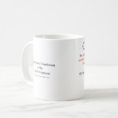 Open Source Übersetzung Obadiah 1:3 Becher Kaffeetasse (Vorderseite Links)