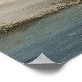 Open Terrain with Distant Island Minimal Abstract Poster (Ecke)