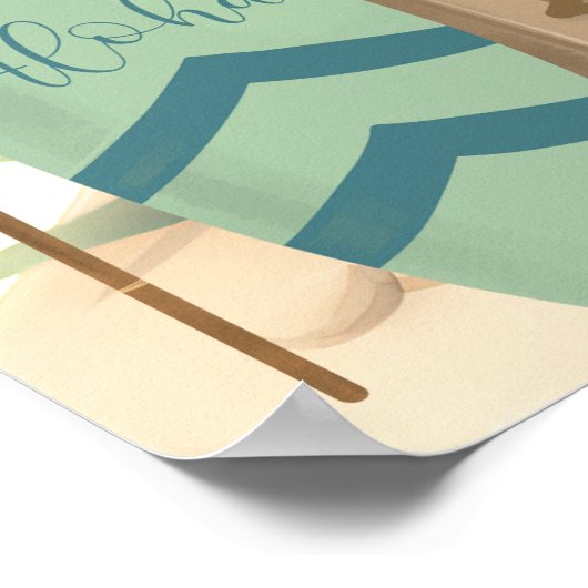 Open Tiki Bar Exotic Luau Brautparty Poster (Ecke)