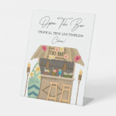 Open Tiki Bar Exotic Luau Brautparty Sockelschild (Vorderseite)