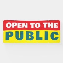 Open To The Public Event  Banner