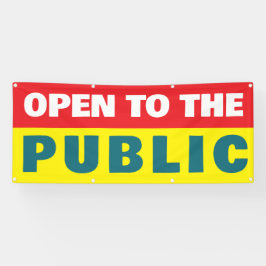 Open To The Public Event  Banner