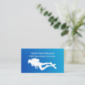 Open Water Diving Tauchlehrer Blaue Meeresströmung Visitenkarte (Stehend Vorderseite)