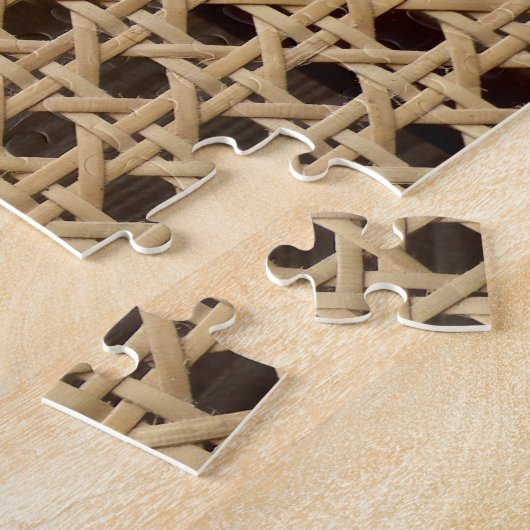 Open Weave Rattan Cane Foto Puzzle mit Geschenkbox (Seite)