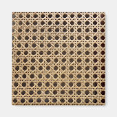Open Weave Rattan Cane Square Magnet (Vorne)