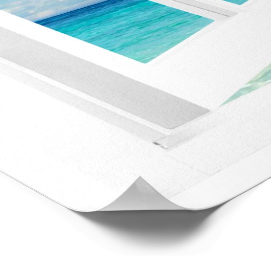 Open Window at the Beach Poster (Ecke)