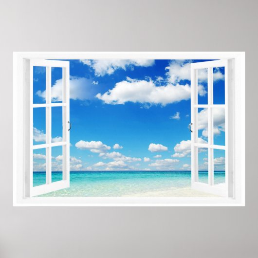 Open Window at the Beach Poster (Vorne)