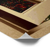 Open Window Autumn Lakeside Poster (Ecke)