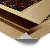 Open Window Autumn Lakeside Poster (Ecke)