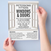 Open Window Design, Window & Door Fitter Company Flyer (Hand)