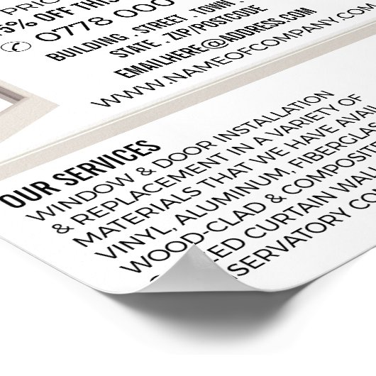 Open Window Design, Window & Door Fitter Company Poster (Ecke)