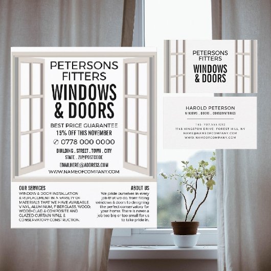 Open Window Design, Window & Door Fitter Company Visitenkarte