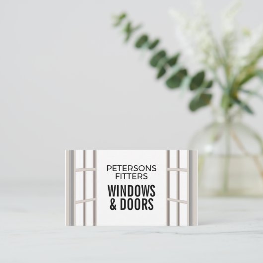 Open Window Design, Window & Door Fitter Company Visitenkarte (Stehend Vorderseite)