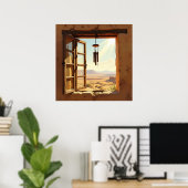 Open Window in the Desert  Poster (Heimbüro)