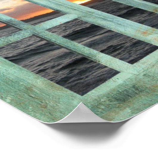 Open Window Kauai Sunset Poster (Ecke)