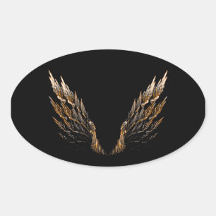 Open Wings Ovaler Aufkleber