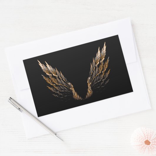 Open Wings Rechteckiger Aufkleber (Umschlag)