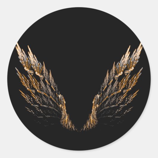 Open Wings Runder Aufkleber (Vorderseite)