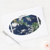 Open World Ovaler Aufkleber (Umschlag)