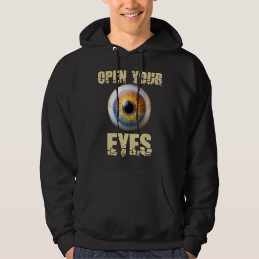 Open Your Eyes, Eyeball Design Hoodie (Vorderseite)
