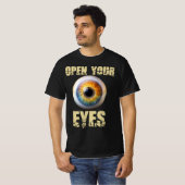 Open Your Eyes, Eyeball Design T-Shirt (Vorne ganz)