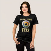 Open Your Eyes, Eyeball Design Tri-Blend Shirt (Vorderseite voll)
