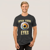 Open Your Eyes, Eyeball Design Tri-Blend Shirt (Vorderseite voll)