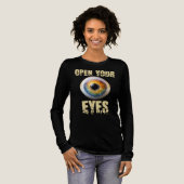 Open Your Eyes, Eyeball Design Tri-Blend Shirt (Volle Vorderseite)