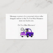 Open Your Eyes Visitenkarte (Rückseite)