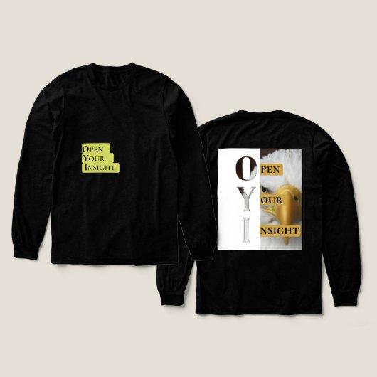 Open Your Insight – Men's Bold Minimalist T-Shirt  Tri-Blend Shirt (Design Vorderseite & Rückseite)