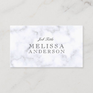 Openface-Schrift Professional White Marble Visitenkarte