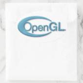 OpenGL-Aufkleber Ovaler Aufkleber (Tasche)