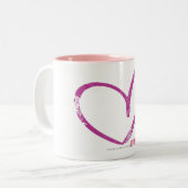 OpenHeart lila Zweifarbige Tasse (Vorderseite Links)