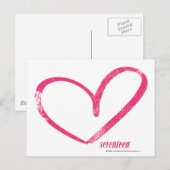 OpenHeart Magenta Postkarte (Vorne/Hinten)