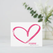 OpenHeart Magenta Postkarte (Stehend Vorderseite)