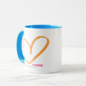 OpenHeart Orange Tasse (Vorderseite Links)