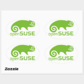 openSuzie Linux Logo Ovaler Aufkleber (Blatt)