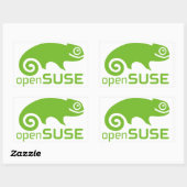 openSuzie Linux Logo Rechteckiger Aufkleber (Blatt)