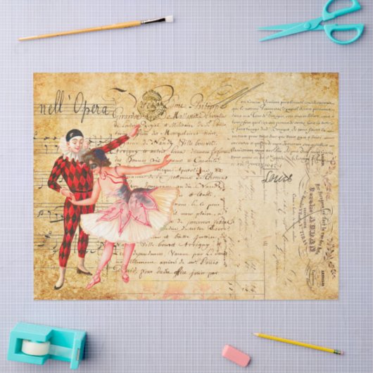 Oper mit französischer Handschrift Seidenpapier (Basteln)