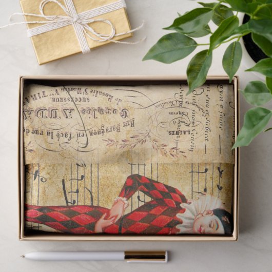 Oper mit französischer Handschrift Seidenpapier (Geschenk)