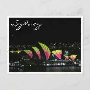 Oper Sydney, lebhaft orange Postkarte