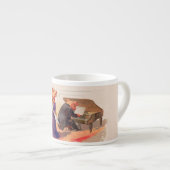 Oper und Expresso - anthropomorphes Gesang-Schwein Espressotasse (Vorderseite Rechts)