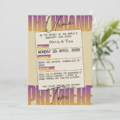 Opera Aesthetic Wedding Einladung (Stehend Vorderseite)