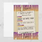 Opera Aesthetic Wedding Einladung (Vorne/Hinten)