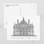 Opera + Balletttheater, Lwiw, Ukraine Postkarte (Vorne/Hinten)