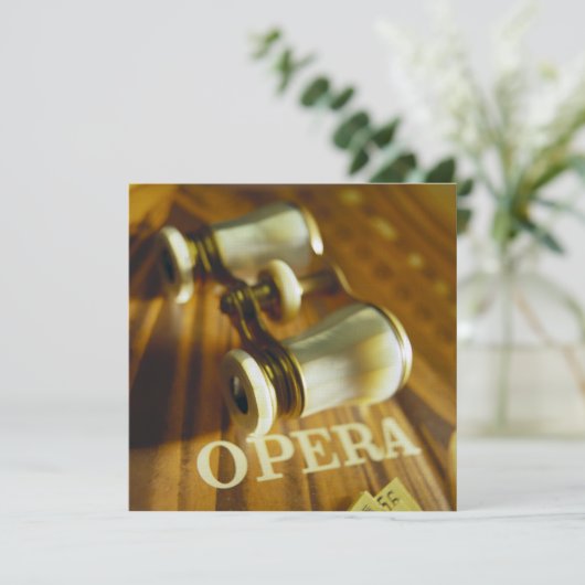 Opera Binoculars Einladung (Stehend Vorderseite)