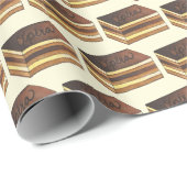 Opéra Cake French Patisserie Dessert Geschenkpapier (Rolleneckpunkt)