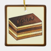 Opéra Cake French Patisserie Dessert Keramikornament (Vorderseite)