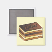 Opéra Cake French Patisserie Dessert Magnet (Vorderseite/Rückseite)