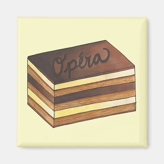 Opéra Cake French Patisserie Dessert Magnet (Vorne)